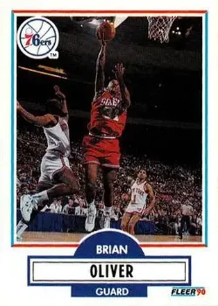 1990-91 Fleer Update #U-71 - Brian Oliver - Philadelphia 76ers