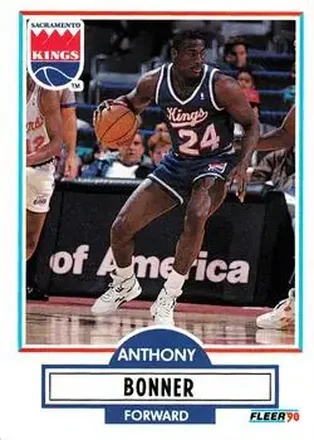 1990-91 Fleer Update #U-82 - Anthony Bonner - Sacramento Kings