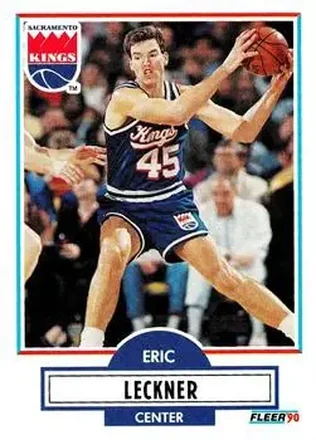 1990-91 Fleer Update #U-85 - Eric Leckner - Sacramento Kings