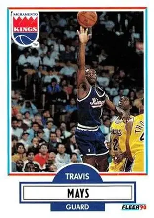 1990-91 Fleer Update #U-86 - Travis Mays - Sacramento Kings
