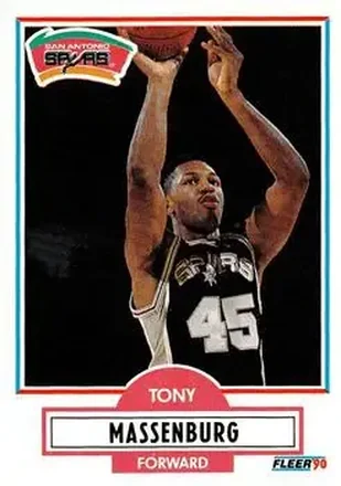 1990-91 Fleer Update #U-89 - Tony Massenburg - San Antonio Spurs 1990-91 Fleer Update #U-89 - Tony Massenburg - San Antonio Spurs
