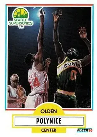 1990-91 Fleer Update #U-93 - Olden Polynice - Seattle SuperSonics 1990-91 Fleer Update #U-93 - Olden Polynice - Seattle SuperSonics