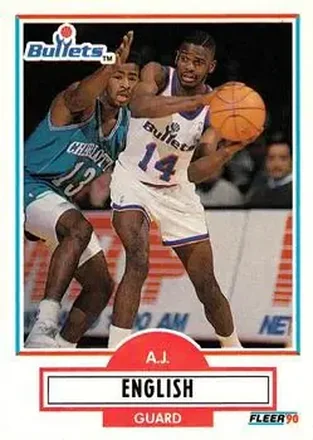 1990-91 Fleer Update #U-98 - A.J. English - Washington Bullets 1990-91 Fleer Update #U-98 - A.J. English - Washington Bullets