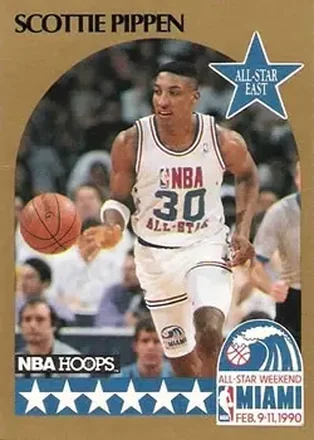 1990-91 Hoops #9 - Scottie Pippen - Chicago Bulls 1990-91 Hoops #9 - Scottie Pippen - Chicago Bulls