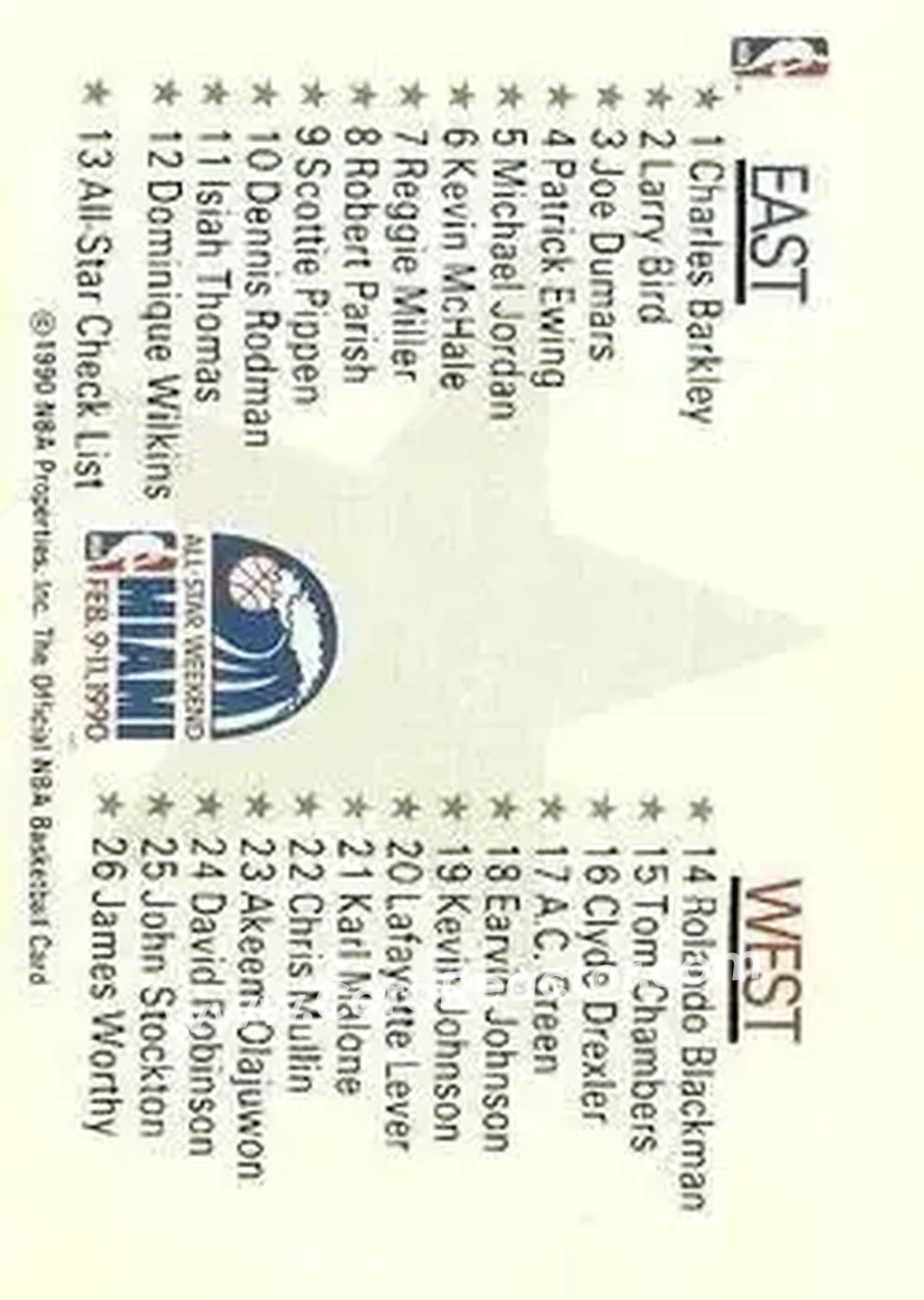 1990-91 Hoops #NNO - Card #NNO - Back