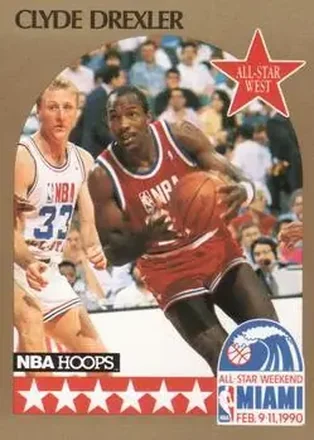 1990-91 Hoops #16 - Clyde Drexler - Portland Trail Blazers 1990-91 Hoops #16 - Clyde Drexler - Portland Trail Blazers