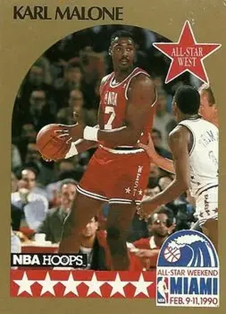 1990-91 Hoops #21 - Karl Malone - Utah Jazz