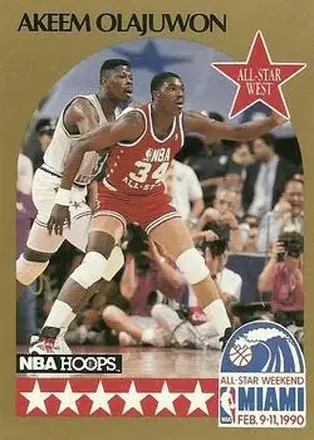 1990-91 Hoops #23 - Hakeem Olajuwon - Houston Rockets