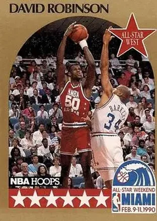 1990-91 Hoops #24 - David Robinson - San Antonio Spurs