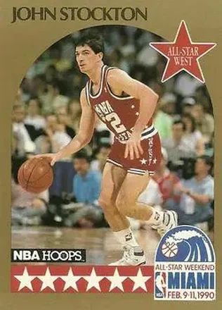 1990-91 Hoops #25 - John Stockton - Utah Jazz