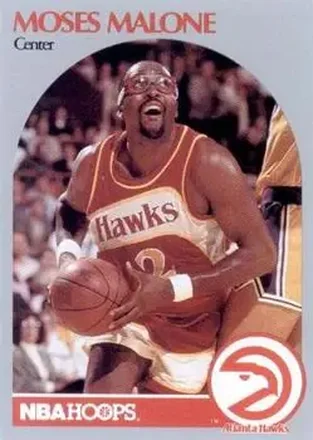 1990-91 Hoops #31 - Moses Malone - Atlanta Hawks