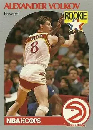 1990-91 Hoops #34 - Alexander Volkov - Atlanta Hawks 1990-91 Hoops #34 - Alexander Volkov - Atlanta Hawks