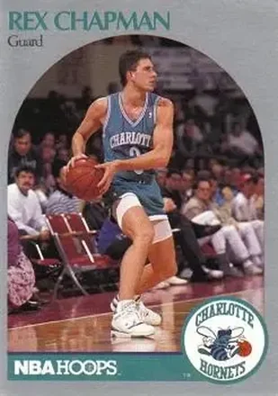 1990-91 Hoops #51 - Rex Chapman - Charlotte Hornets
