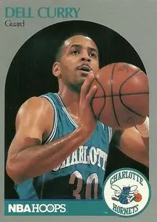 1990-91 Hoops #52 - Dell Curry - Charlotte Hornets