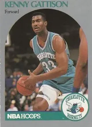 1990-91 Hoops #53 - Kenny Gattison - Charlotte Hornets
