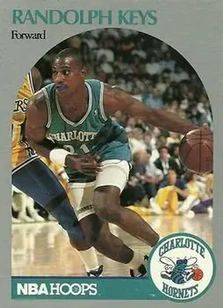 1990-91 Hoops #56 - Randolph Keys - Charlotte Hornets