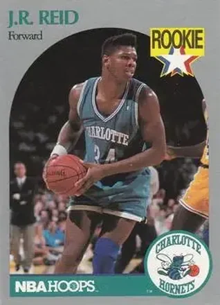 1990-91 Hoops #57 - J.R. Reid - Charlotte Hornets 1990-91 Hoops #57 - J.R. Reid - Charlotte Hornets