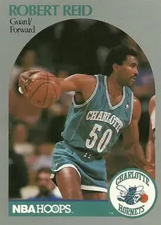 1990-91 Hoops #58 - Robert Reid - Charlotte Hornets