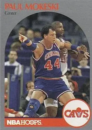 1990-91 Hoops #76 - Paul Mokeski - Cleveland Cavaliers 1990-91 Hoops #76 - Paul Mokeski - Cleveland Cavaliers
