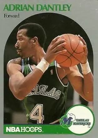 1990-91 Hoops #83 - Adrian Dantley - Dallas Mavericks