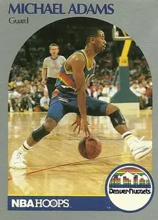 1990-91 Hoops #91 - Michael Adams - Denver Nuggets