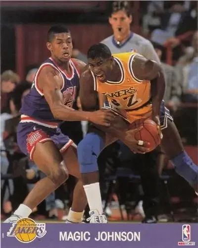 1990-91 Hoops Action Photos 8x10 #90N2 Magic Johnson