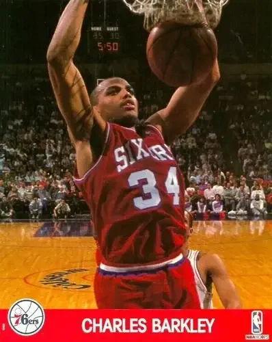 1990-91 Hoops Action Photos 8x10 #90N9 Charles Barkley