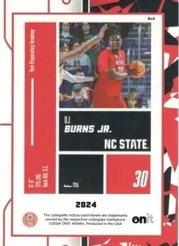 Back of DJ Burns Jr.