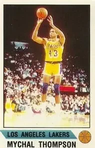 1990-91 Panini Stickers #2 - Mychal Thompson - Los Angeles Lakers