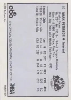 Back of Mark Peterson