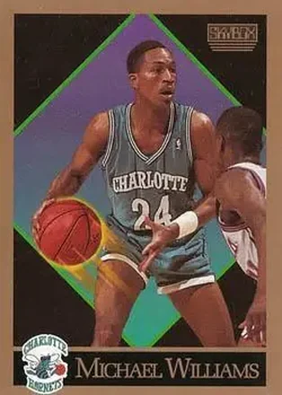 1990-91 SkyBox #36 - Micheal Williams - Charlotte Hornets