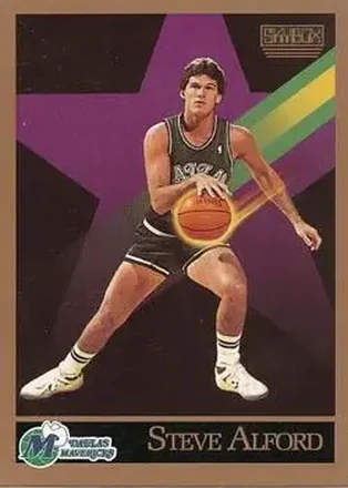 1990-91 SkyBox #59 - Steve Alford - Dallas Mavericks