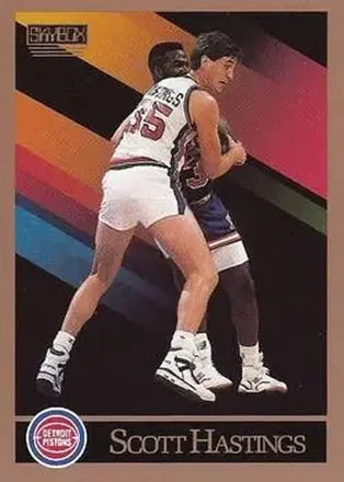 1990-91 SkyBox #87 - Scott Hastings - Detroit Pistons