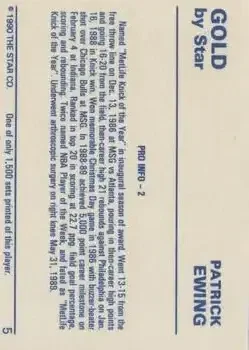 Back of Patrick Ewing