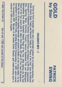 Back of Patrick Ewing