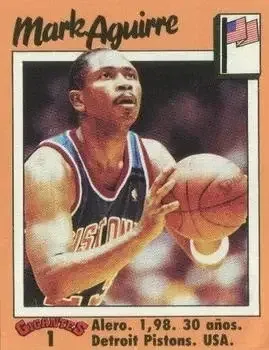 1989 Hobby Press Spain 100 Gigantes del Basket Mundial Stickers #1 Mark Aguirre