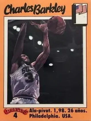 1989 Hobby Press Spain 100 Gigantes del Basket Mundial Stickers #4 Charles Barkley