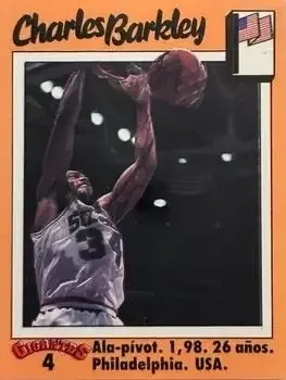 1989 Hobby Press Spain 100 Gigantes del Basket Mundial Stickers #4 Charles Barkley