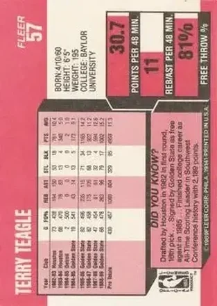 Terry Teagle back