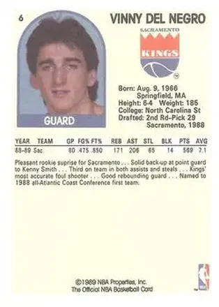 Achterkant van Vinny Del Negro