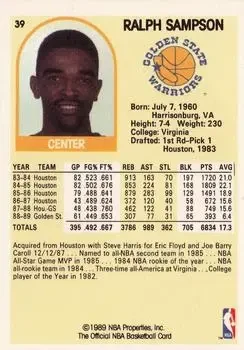 Back of Ralph Sampson