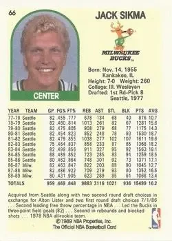 Back of Jack Sikma