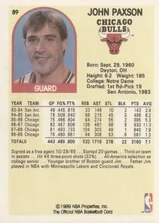 John Paxson back