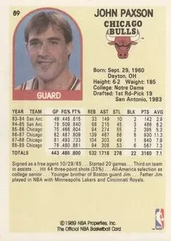 Back of John Paxson