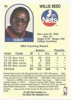 Back of Willis Reed