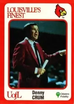 1988-89 Louisville Cardinals Collegiate Collection #1 Denny Crum