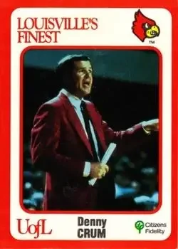 1988-89 Louisville Cardinals Collegiate Collection #1 Denny Crum