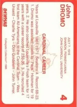 Back of John Dromo