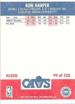 Ron Harper back