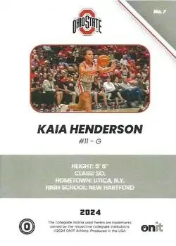Back of Kaia Henderson